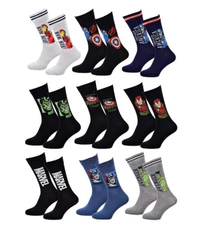 Chaussettes Pack Cadeaux Homme SUPERHEROS Pack 9 Paires MARV24